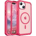 jaroco Magnetic for iPhone 14 Case Heavy Duty Protection Rose