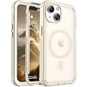jaroco Magnetic for iPhone 14 Case Heavy Duty Protection Antique White