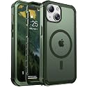 jaroco Magnetic for iPhone 14 Case Heavy Duty Protection Army Green