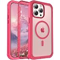 jaroco Magnetic for iPhone 14 Pro Max Case Heavy Duty Protection Rose