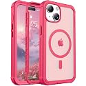 jaroco Magnetic for iPhone 15 Case Heavy Duty Protection Rose