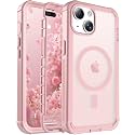 jaroco Magnetic for iPhone 15 Case Heavy Duty Protection Light Pink