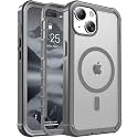 jaroco Magnetic for iPhone 15 Case Heavy Duty Protection Gray