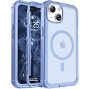 jaroco Magnetic for iPhone 15 Case Heavy Duty Protection Blue Purple