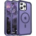 jaroco Magnetic for iPhone 15 Pro Case Heavy Duty Protection Dark Purple