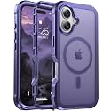 jaroco Magnetic for iPhone 16 Case Heavy Duty Protection Dark Purple