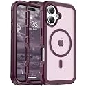 jaroco Magnetic for iPhone 16 Case Heavy Duty Protection Wine Red