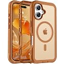 jaroco Magnetic for iPhone 16 Case Heavy Duty Protection Brown