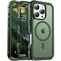 jaroco Magnetic for iPhone 16 Pro Case Heavy Duty Protection Army Green