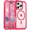 jaroco Magnetic for iPhone 16 Pro Case Heavy Duty Protection Rose