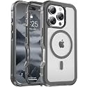 jaroco Magnetic for iPhone 16 Pro Case Heavy Duty Protection Gray