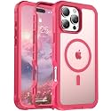 jaroco Magnetic for iPhone 16 Pro Max Case Heavy Duty Protection Rose