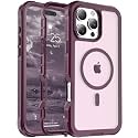 jaroco Magnetic for iPhone 16 Pro Max Case Heavy Duty Protection Wine Red