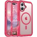 jaroco Magnetic for iPhone 17 Case Heavy Duty Protection Rose