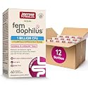 Jarrow Formulas Fem-Dophilus Probiotics 1 Billion CFU with 2 Science-Backed Strains, Dietary Suppl for Vaginal and Urinary Tract Supp,60 Veggie Caps,Up to a 60 Day Supply, Shelf-Stable,12 Packs
