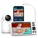 Jartoo Smart Baby Monitor with 2K Camera & Mount, 5.5" Screen, Hybrid Wi-Fi and No Wi-Fi Connection, Long Range, AI-Powered Detection, Free App & 24/7 Recording, ANR
