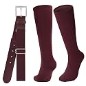 JASGOOD Baseball Socks and Belt for Youth Adult Softball Socks and Belt Combo Elastic Belt for Men