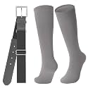 JASGOOD Baseball Socks and Belt for Youth Adult Softball Socks and Belt Combo Elastic Belt for Men