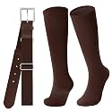 JASGOOD Baseball Socks and Belt for Youth Adult Softball Socks and Belt Combo Elastic Belt for Men