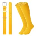JASGOOD Baseball Socks and Belt for Youth Adult Softball Socks and Belt Combo Elastic Belt for Men