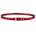 JASGOOD Women Skinny Leather Belt for Jeans Pants Fashion Ladies Thin Belt for Dress with Gold Single Prong Buckle
