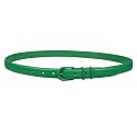 JASGOOD Women Skinny Leather Belt for Jeans Pants Fashion Ladies Thin Belt for Dress with Gold Single Prong Buckle
