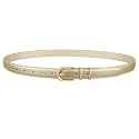 JASGOOD Women Skinny Leather Belt for Jeans Pants Fashion Ladies Thin Belt for Dress with Gold Single Prong Buckle