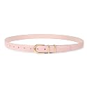 JASGOOD Women Skinny Leather Belt for Jeans Pants Fashion Ladies Thin Belt for Dress with Gold Single Prong Buckle