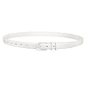 JASGOOD Women Skinny Leather Belt for Jeans Pants Fashion Ladies Thin Belt for Dress with Gold Single Prong Buckle