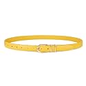 JASGOOD Women Skinny Leather Belt for Jeans Pants Fashion Ladies Thin Belt for Dress with Gold Single Prong Buckle