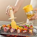 Jashgop Silicone Oil Brush with Bottle Dispenser Bottle, with Silicone Brush, Used for Kitchen Cooking, Frying, Baking, Barbecue, Pancakes, air Fryer, marinated.