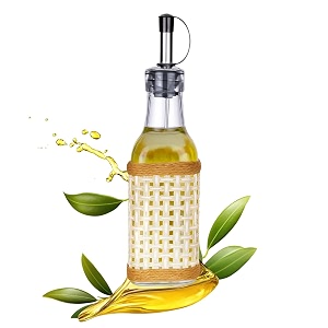 jashgop olive oil dispenser bottle for kitchen dripless olive oil dispenser bottle with rubber and stainless steel pour spout for cooking or salad dressingsmultidesign square bottle