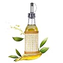 Jashgop Olive Oil Dispenser Bottle for Kitchen, Dripless Olive Oil Dispenser Bottle with Rubber and Stainless Steel Pour Spout For Cooking Or Salad Dressings.(Multidesign, Square Bottle)