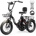 Jasion Electric Tricycle for Adults, Electric Trike 3 Wheel Electric Bike