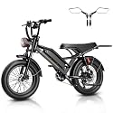 Electric Bike for Adults with Peak 2000W Motor, 48V 20AH Battery Electric Bicycle, 20" Dirt Bike with Hydraulic Brake &amp; Cruise Control, Up to 32+ MPH &amp; 80 Miles Moped Style Ebike