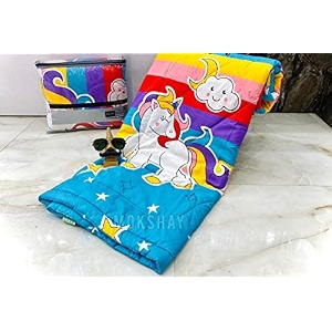jasmine aroma aroma brand- cotton winter cartoon kids single bed comforterac quilt for boys and girls size 60  100 inches multi-unicornss tc - 250