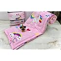 JASMINE AROMA Aroma Brand- Cotton Winter Cartoon Kids Single Bed Comforter/AC Quilt for Boys and Girls (Size 60 * 100 Inches) (Pink-Unicornss)| TC - 250
