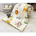 JASMINE AROMA Cotton Winter Cartoon Kids Single Bed Comforter/AC Quilt for Boys and Girls (Size 60 * 100 Inches) (Cream-Zoo)| TC - 250