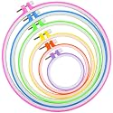 Jasol Embroidery Hoop Ring Frame: Set of 6 pcs: for Cross Stitch Craft, Sewing Tool, Embroidery Ring Circle Set, 3.4 inch to 10.4 inch (Multicolor)