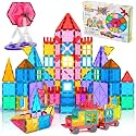 Jasonwell 100pcs Magnetic Tiles Building Blocks Set for Boys Girls Preschool Educational Magnet Construction Kit Stacking STEM Toys Christmas Birthday Gift for Kids Toddler 3 4 5 6 7 8 9 10 + Year Old