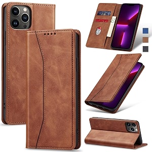 jasonyu flip wallet case for iphone 13 pro maxbrown