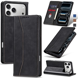 jasonyu flip wallet case for iphone 18 pro17 problack