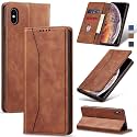 Jasonyu Flip Wallet Case for iPhone Xs