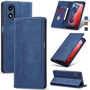 jasonyu flip wallet case for moto g play 4g 2024blue