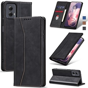 jasonyu flip wallet case for moto g power 5g 2024leather magnetic folio cover with card holderkickstand - tpu shockproof durable protective phone caseblack