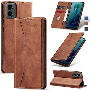 jasonyu flip wallet case for moto g 5g 2024brown