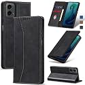 Jasonyu Flip Wallet Case for Moto G 5G (2024),Black
