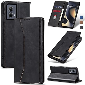 jasonyu flip wallet case for motorola edge 2024 5gblack