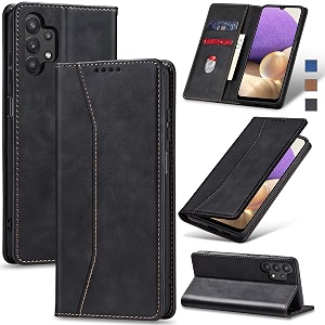 jasonyu flip wallet case for samsung galaxy a32 5gblack