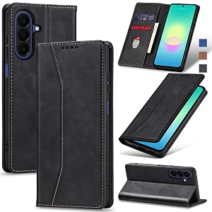 jasonyu flip wallet case for samsung galaxy a27black